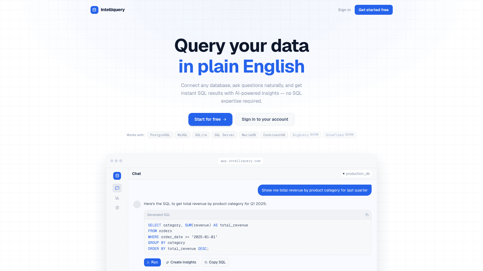 INTELLIQUERY preview